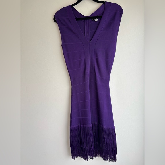 VENUS Purple Fringe Midi Dress - Picture 7 of 10